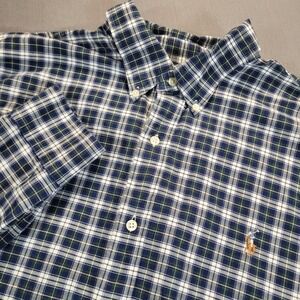 Polo Ralph Lauren Men Button Down Shirt XXL Plaid Classic Long Sleeve Preppy